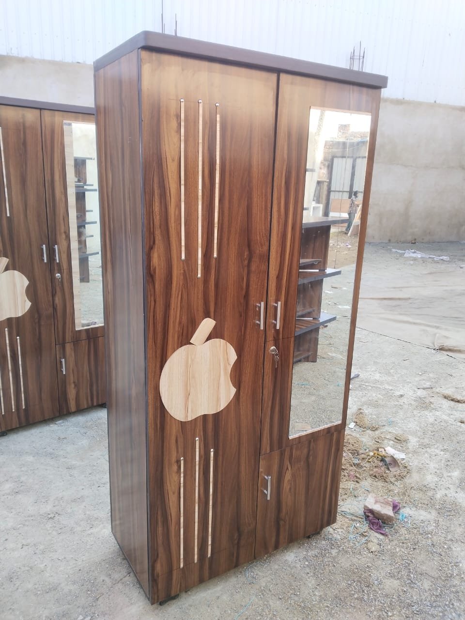 Wooden Almirah Apple Logo Almirahs